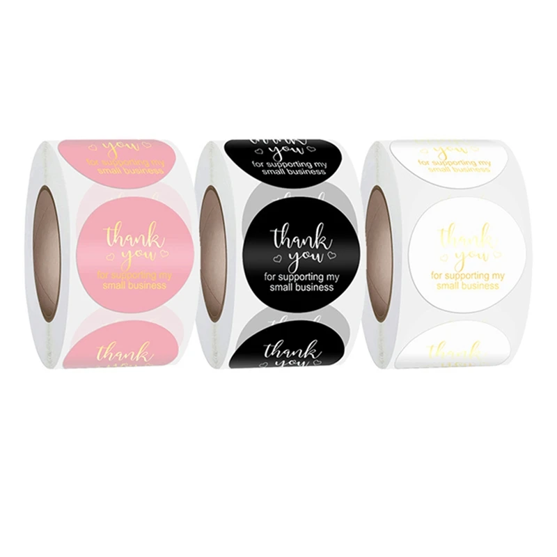 

1500 штук в 1 дюйм (Приблизительно 2,5 см), Рождественское украшение, спасибо, цветная наклейка с горячим тиснением