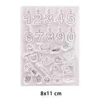 birthday numbers clear stamps for diy scrapbooking crafts stencil fairy plants rubber stamps card make photo album decor