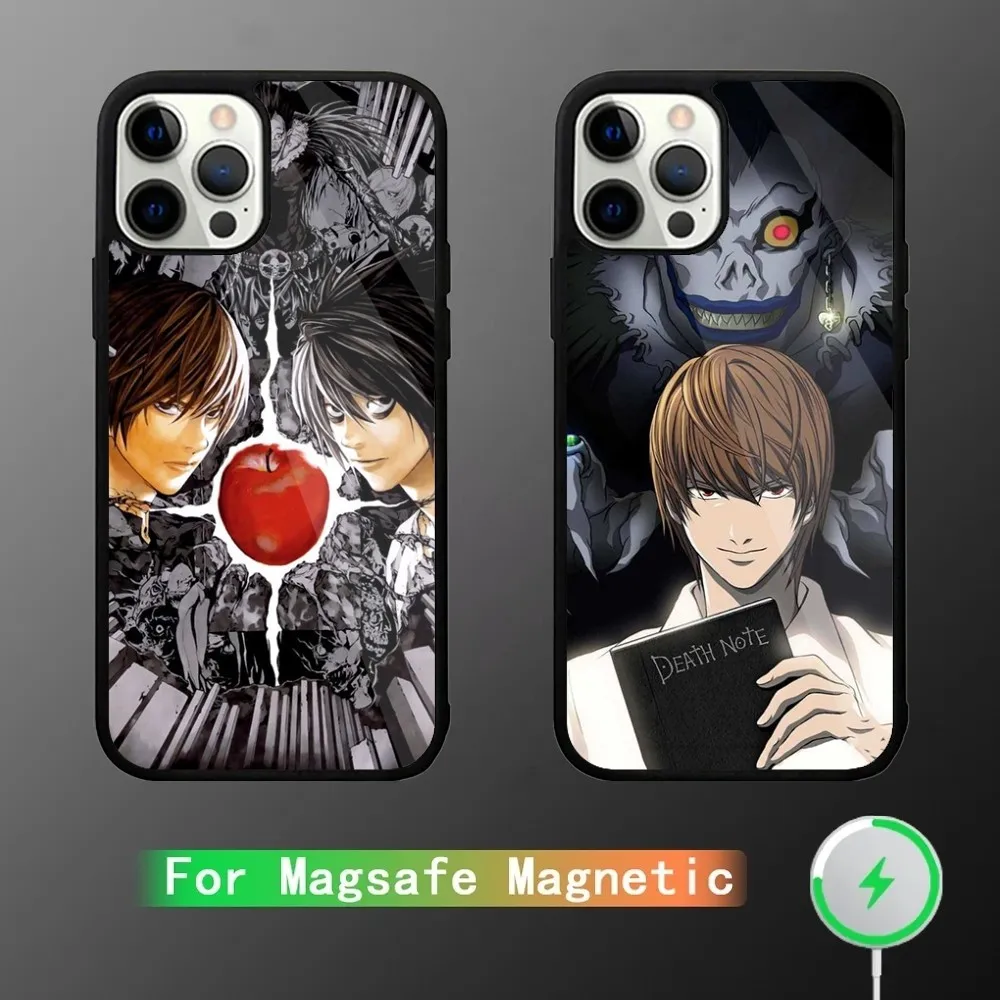 Чехол для телефона Аниме D-Death Note L iPhone 15 14 13 12 11 Plus Pro Max Mini Magsafe магнитная