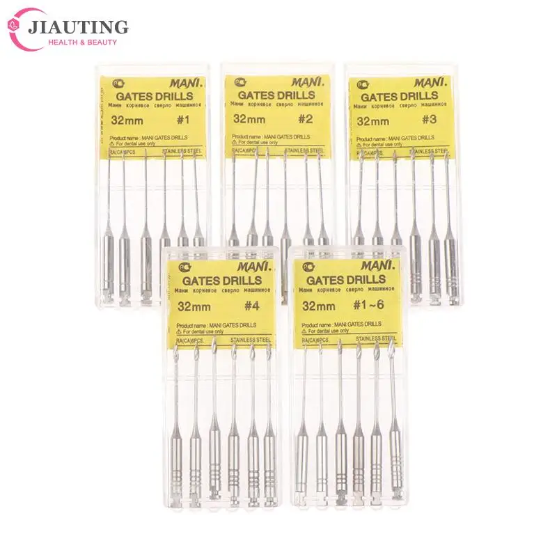 

6pcs/pack Dental Endodontic Files Reamers Dental Drill Gates Glidden Endo Files Dentist Materials Tool Gates files 32mm