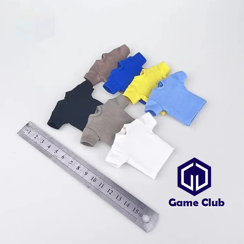 

In Stock CCN207 1/12 Soldier T-shirt Solid Color Short Sleeved Top Clothing Model Accessory Toys Fit 6'' Action Figure Body Doll