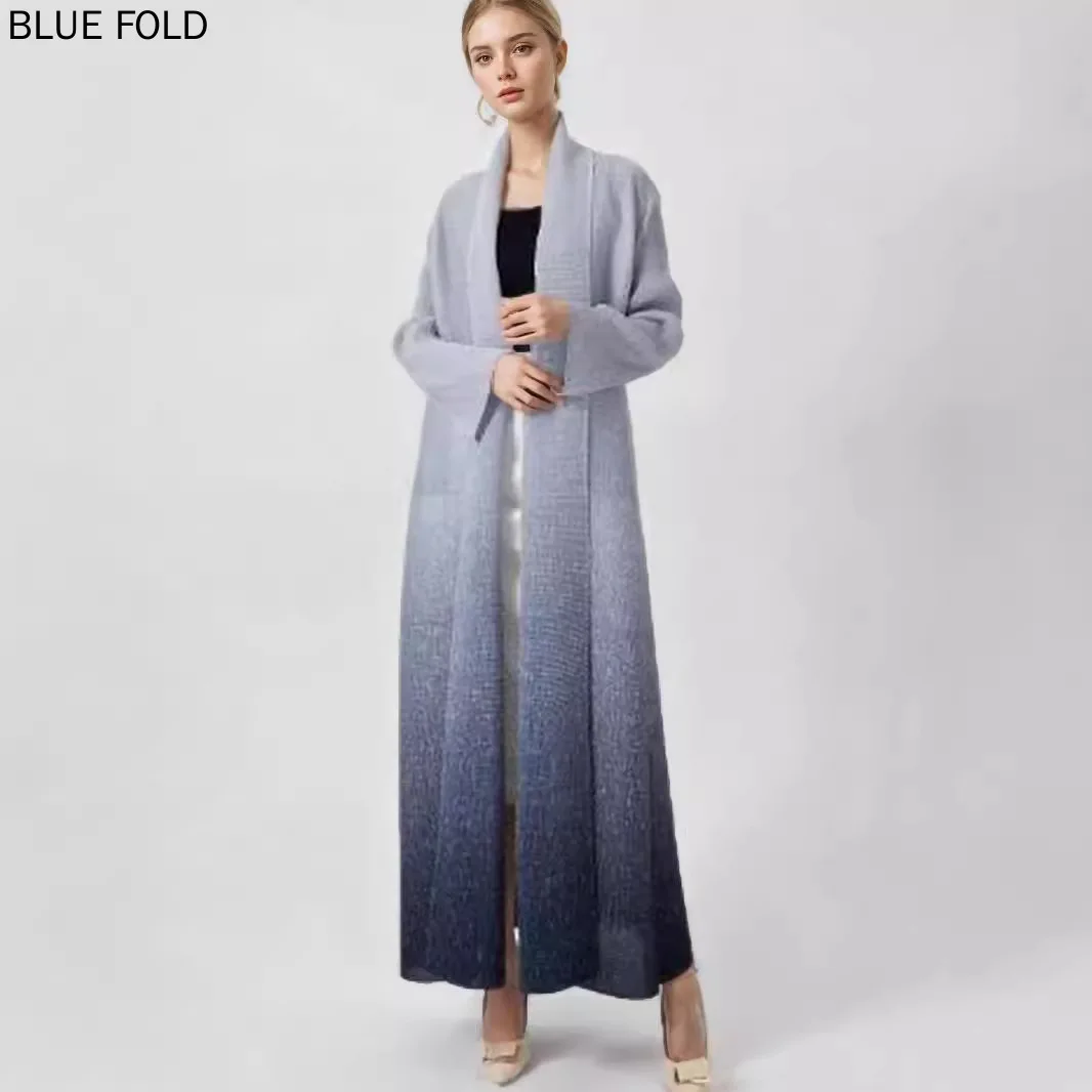 Модная темпераментная женская одежда градиентный цвет кардиган халат с