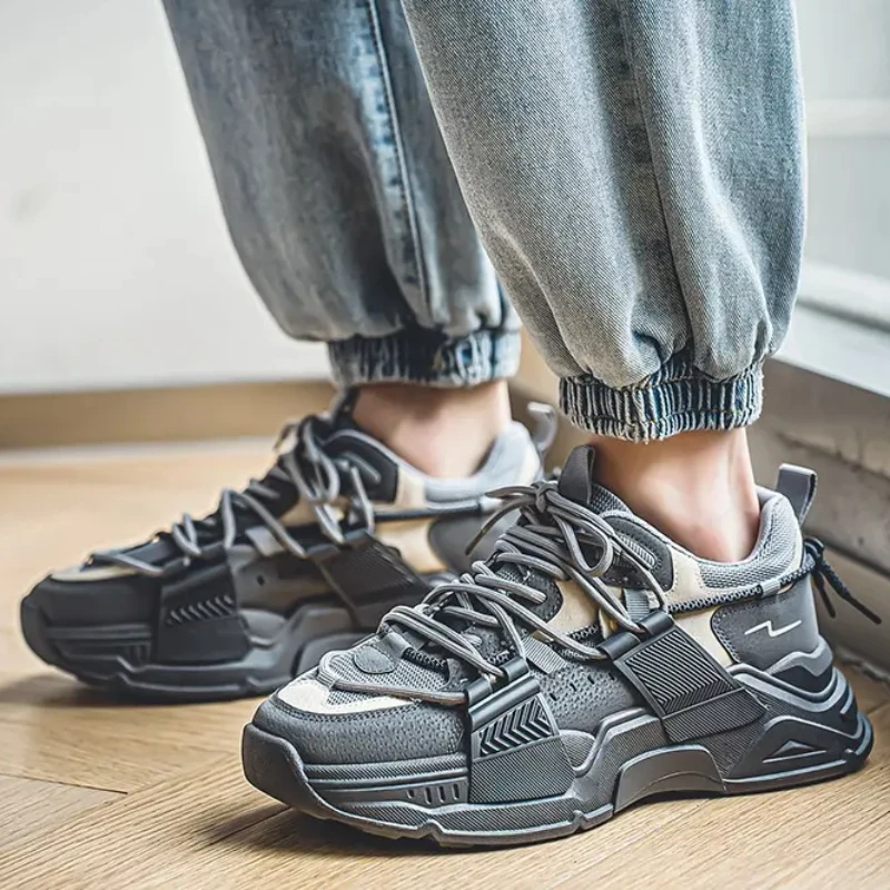 

New Spring Daddy Shoes Platform Men's Sports Shoes Woman Invisible Height Increase Shoes Campus Student Sneakers Tenis Masculino