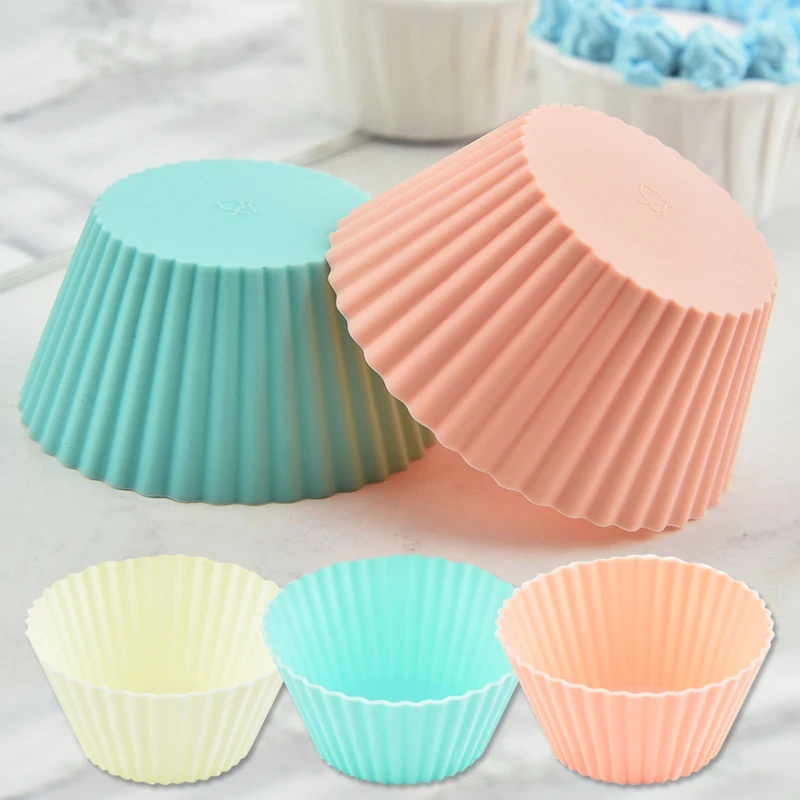 

6 шт., силиконовые антипригарные формочки для кексов