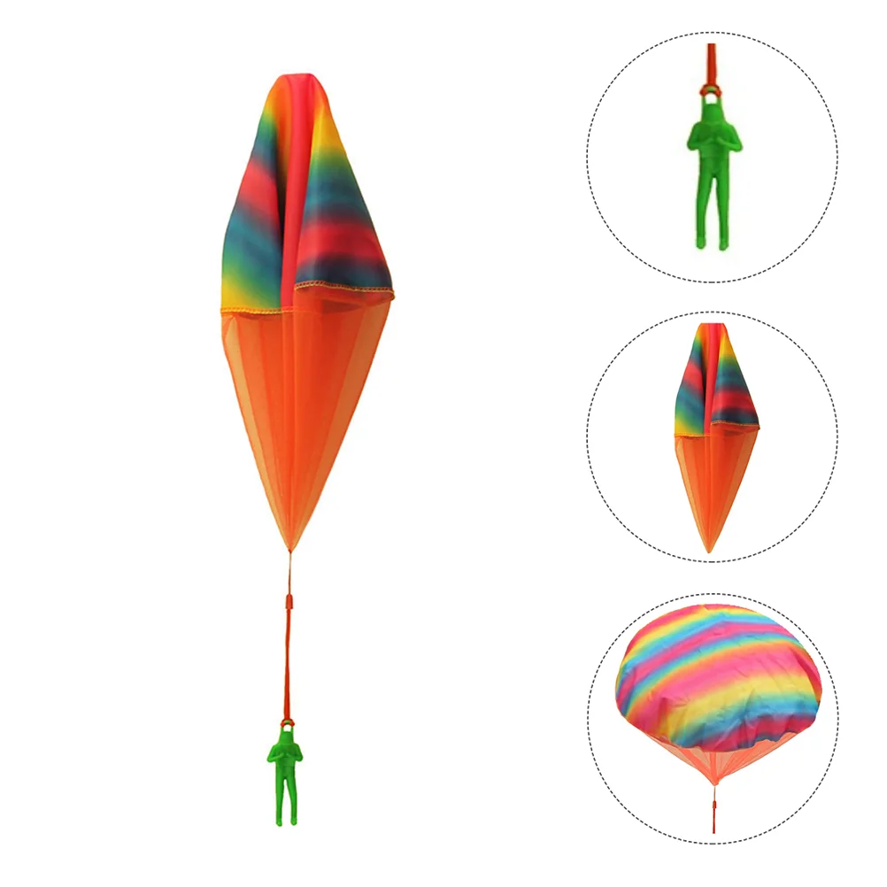 

2pcs Fashion Chic Stylish Soldier Parachute Toys Parachute Playthings Parachute Flying Toys for Children