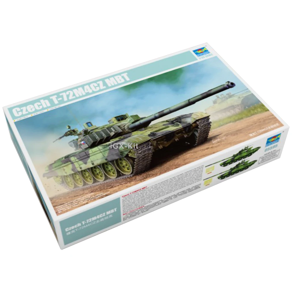 

Trumpeter 05595 1/35, чешский T72 T-72M4CZ, основной боевой танк MBT, военная сборка, пластиковая модель, набор для строительства