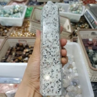 natural white turquoise column natural rough brazilian ice crystal stone block hole office degaussing ornaments