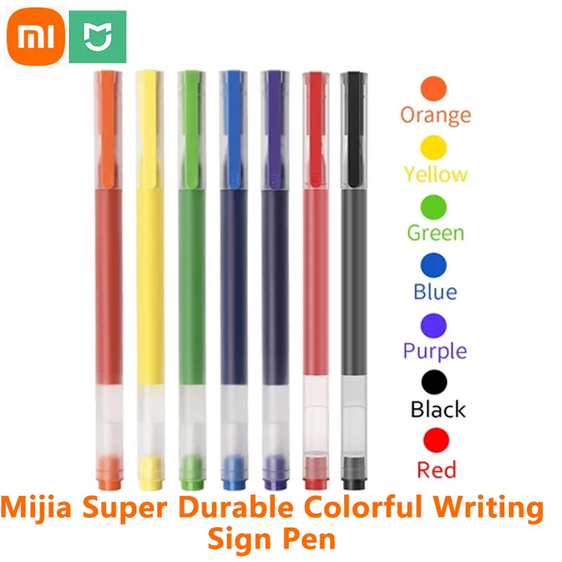 

Ручка Xiaomi Mijia суперпрочная цветная для письма, 0,5 мм, гелевая ручка для письма, ручки для школы и офиса, рисование
