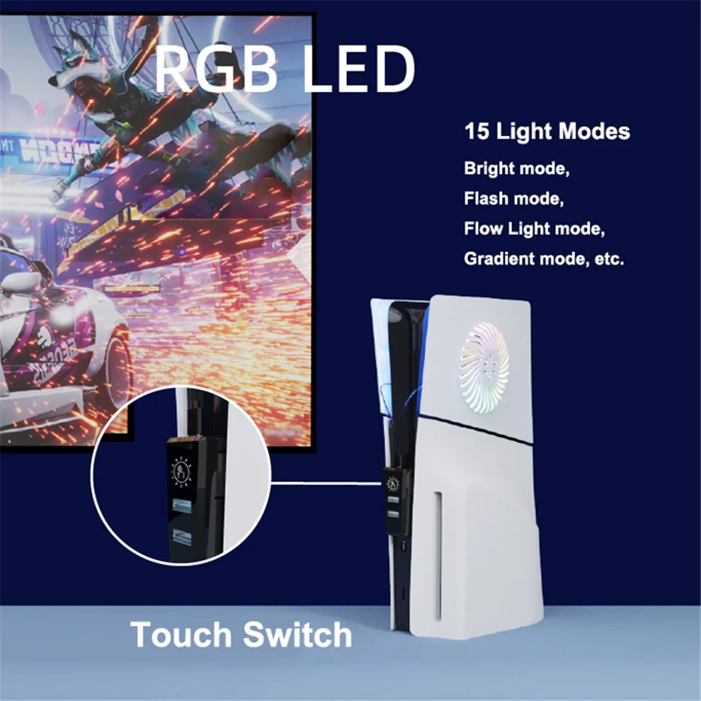 Обложка для IPLAY с RGB-подсветкой PlayStation 5 светильник/Цифровая версия и охлаждающее