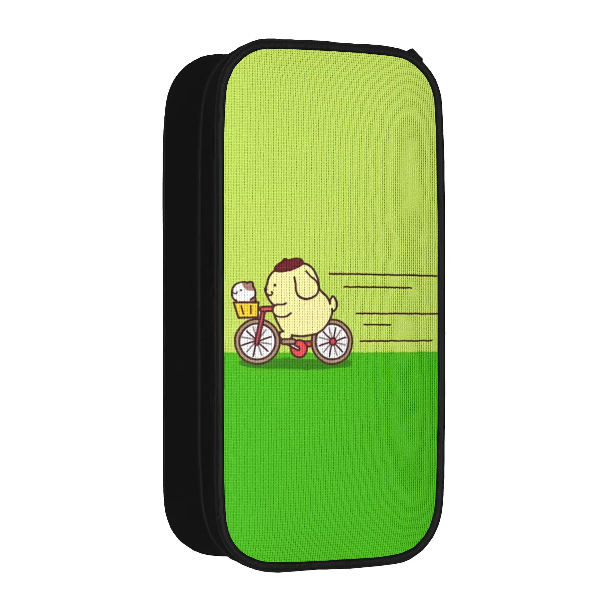 Фото Классический пенал Pom Pom Purin для велосипедистов, сумка-органайзер для ручек, большая сумка для хранения школьных принадлежностей и косметики №1