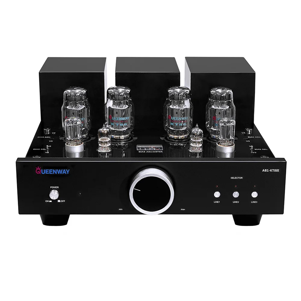 

Queenway AB1-KT88I Integrated Vacuum Tube Amplifier Psvane KT88*4 32/50W*2 Triode Ultra Linear Mode Converter Remote 110V/220V