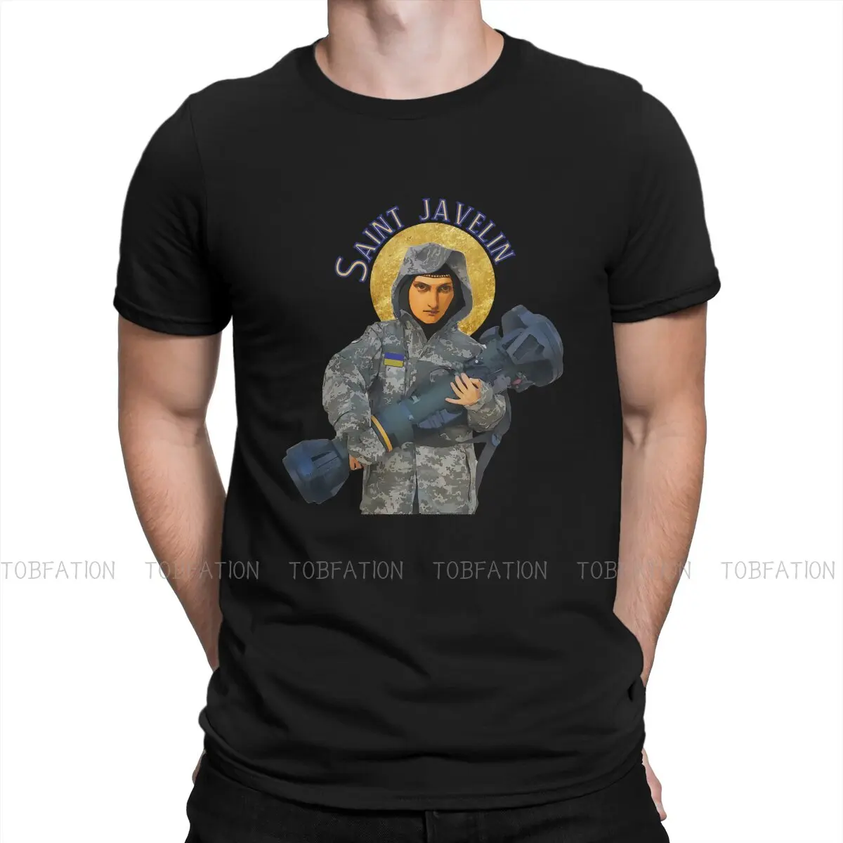 

Saint Javelin FGM-148 Special TShirt The Protector of Ukraine Comfortable Creative Graphic T Shirt Short Sleeve Ofertas