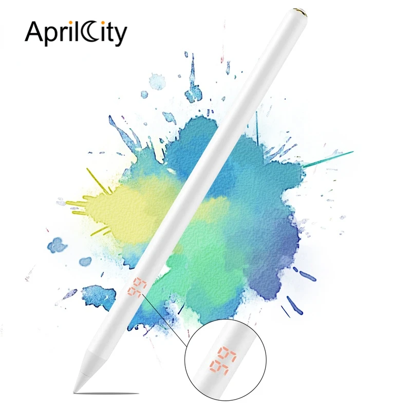 

For Apple Pencil 2 1 iPad Pen Digital Power Display Stylus Pen for 2021 -2018 iPad 10.2 Pro 11 12.9 Air 4 with Tilt Rejection