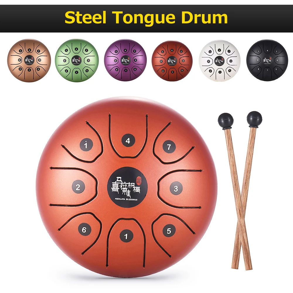 5 дюймовый 8-тоновый стальной барабан C Ключ перкуссионный инструмент ручной из