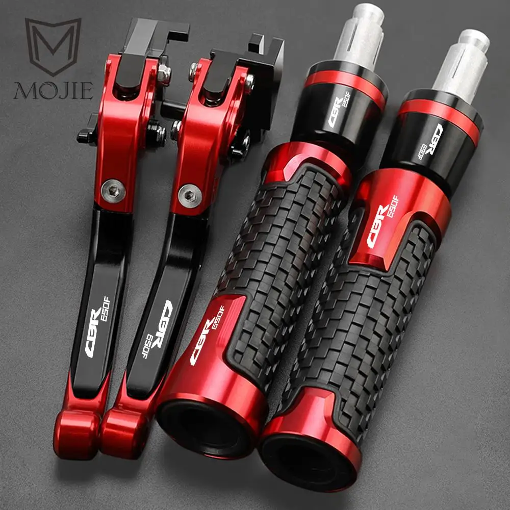

Motorcycle Accessories CNC Adjustable Brake Clutch Levers Handlebar Handle Grip Ends For HONDA CBR650F CBR 650 F 2014-2016 2015