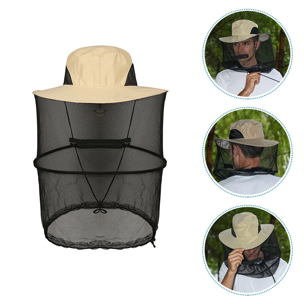 

Hat Net Fishing Beekeeper Head Cap Bug Reusable Veil Resistant Folding Breathable Convenient Wear Netting Hood Professional
