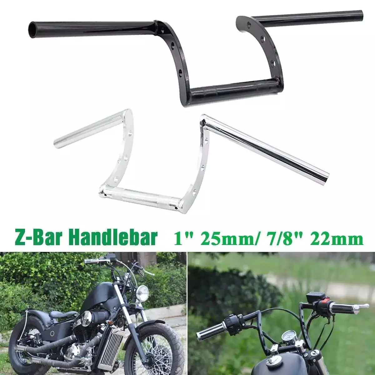

For Motorcycle refitting Harley cruise crown prince refitting double Z handlebar Z-type faucet handlebar steering handle