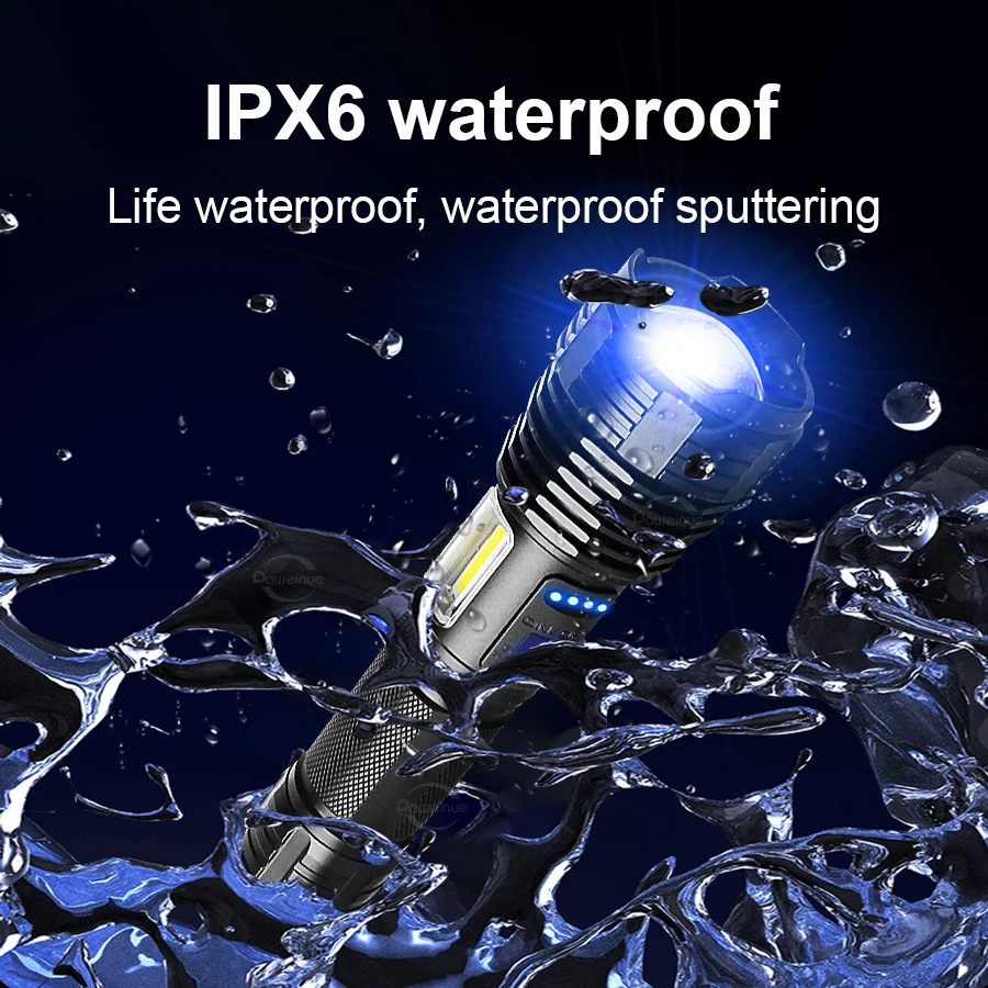 2024 супер дальний тактический фонарь мощный светодиодный фонарик перезаряжаемый