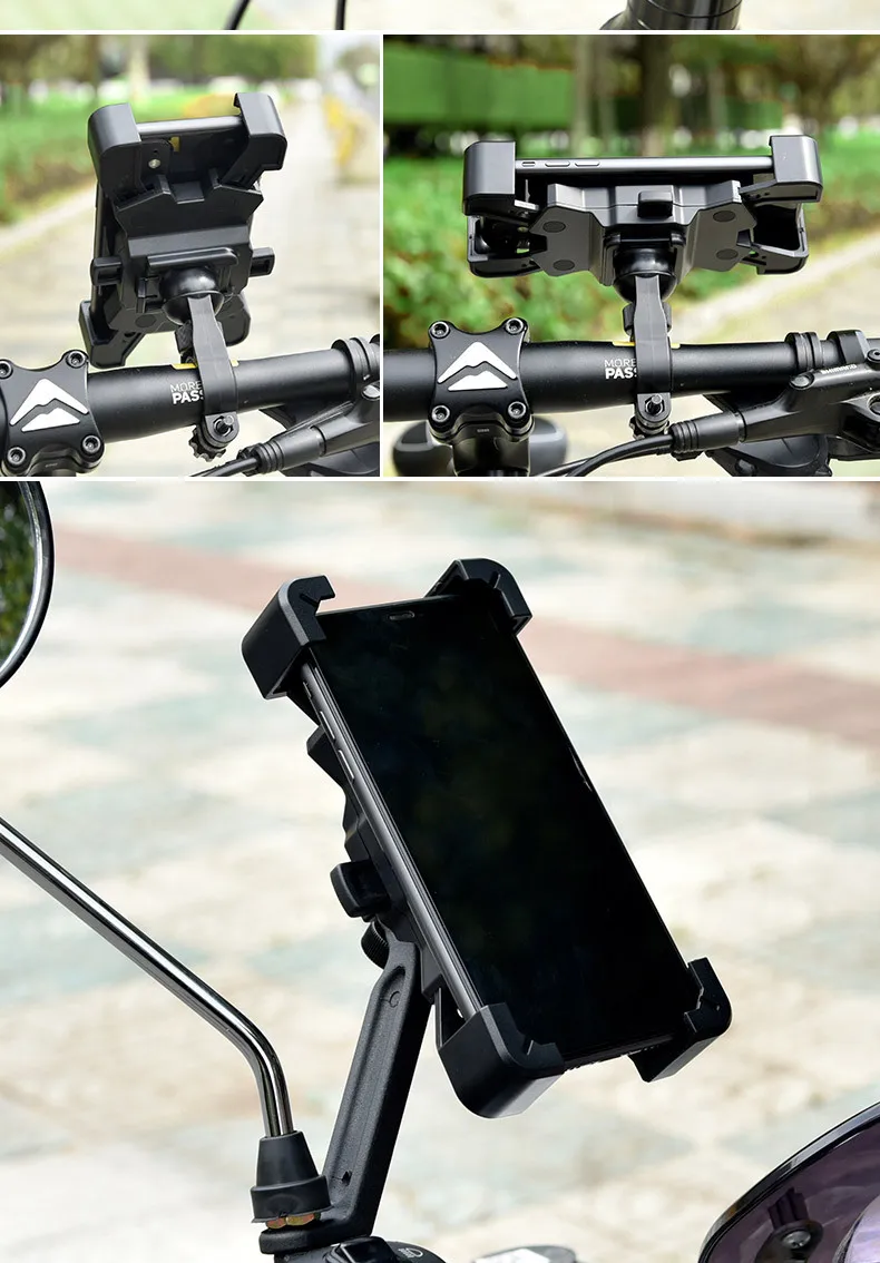 

Bike Phone Holder 360° View Universal Bicycle Phone Holder Stand Shockproof Bracket [1s Auto Lock] [10s Quick Install] Handlebar