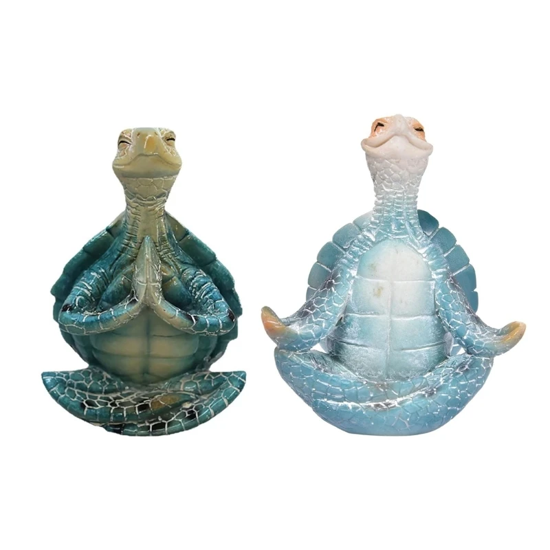 

367A Resin Statue Ornament for BuddhaZen Peacefulness Meditating SeaTurtle Figurine