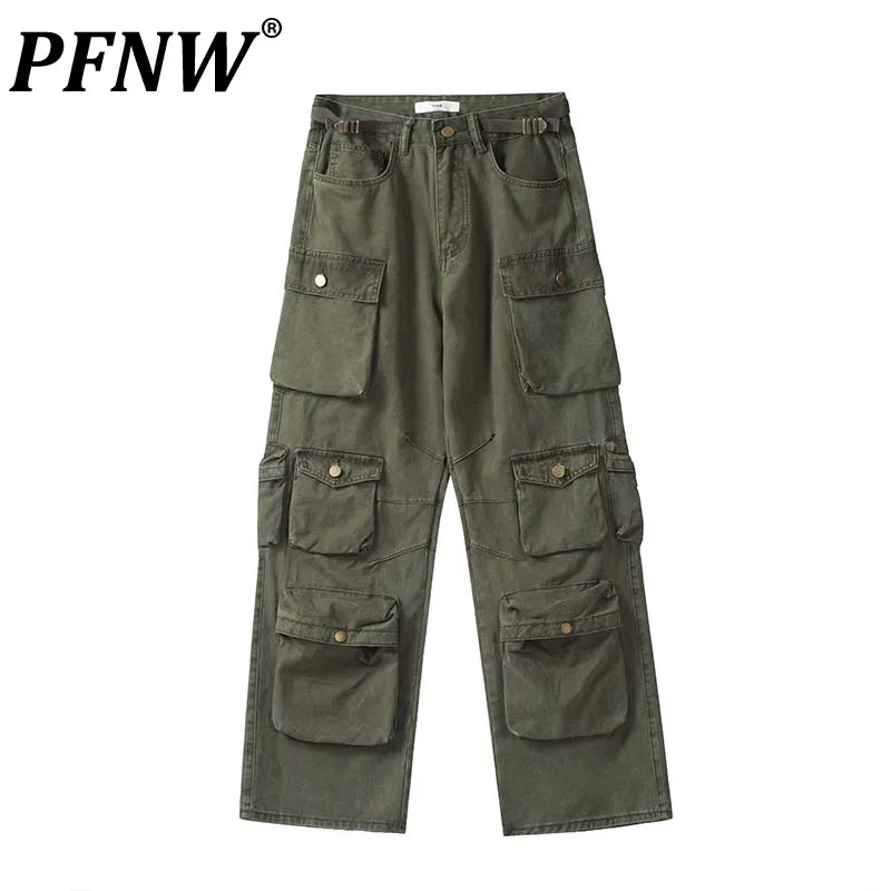 

PFNW Spring Summer Men's High Street American Style Multi-pocket Overalls Trendy Baggy Sports Handsome Techwear Trousers 12A8625