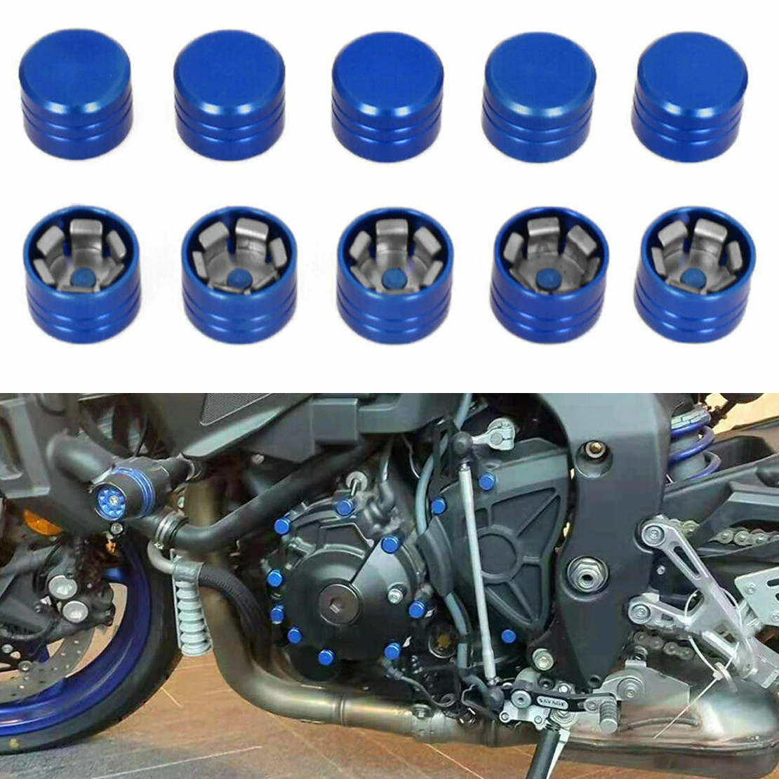 

Крышка болта двигателя мотоцикла DWCX, 10 шт., винтовая крышка, подходящая для YAMAHA MT-10 FJ-09 FZ-07 FZ-10/09 Tracer/GT