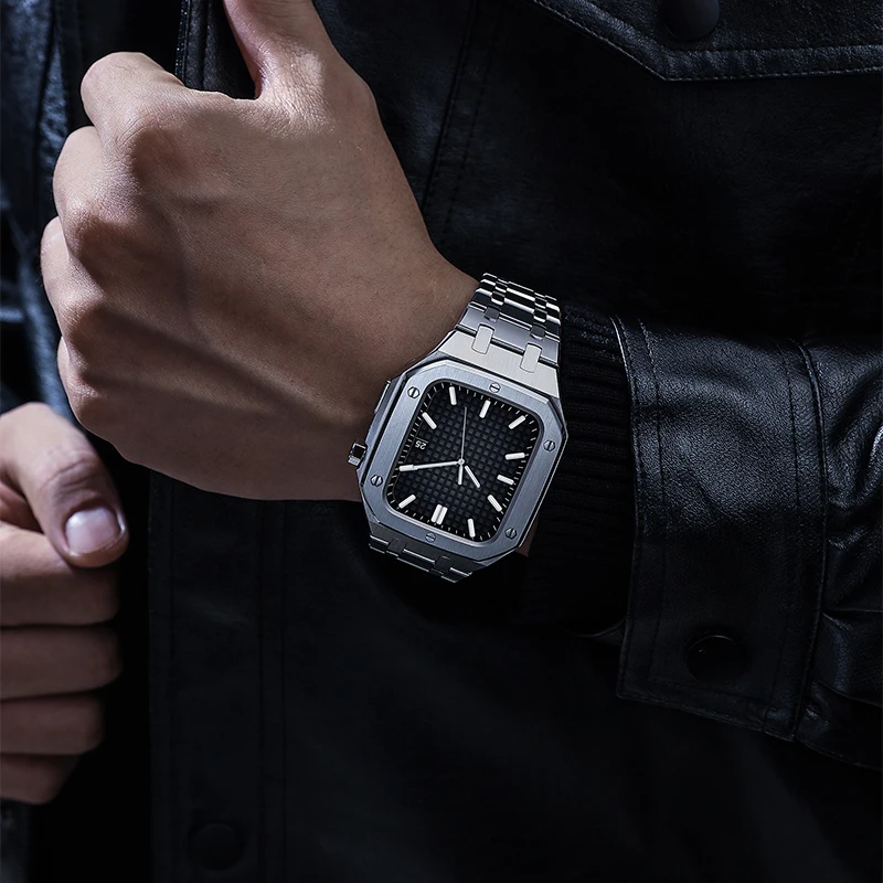 Latest Stainless Steel For Apple Watch Band 44mm 40mm Metal Strap For IWatch Series 6 SE 5 4 42mm 38mm Modification Noble Metal