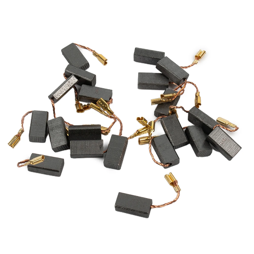 20PCS Carbon Brushes For Motor Angle Grinder 15mmx8mmx5mm Tool Electric Motor Carbon Brush Repair Part Power Tool Accessories