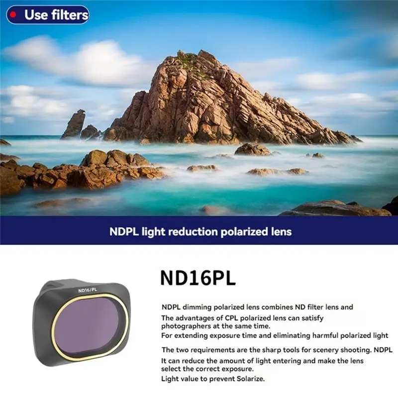 Фото Фильтр для дронов HFES для DJI Mini 1/2/SE/2 SE/4K, набор фильтров NDPL для дронов, аксессуары для серии DJI Mini №5