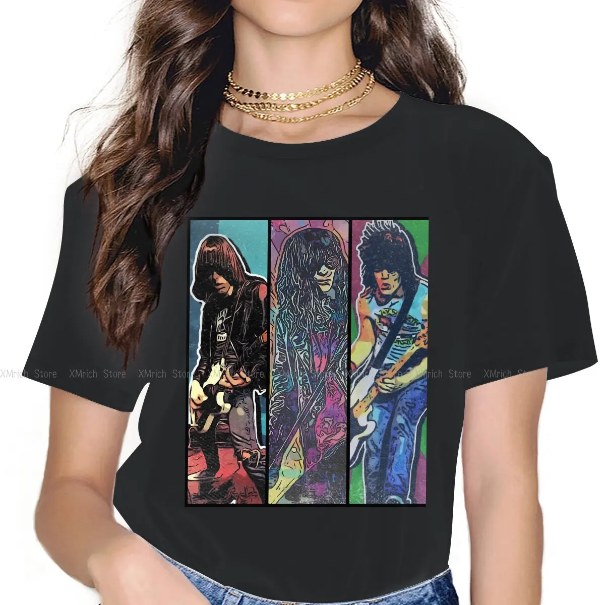 

Pop Art Female Shirts Ramone Cool and Ordinary Oversized Vintage Women Clothes Harajuku Casual Feminine Blusas
