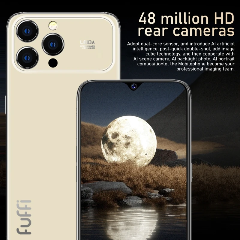 Фото Смартфон FUFFI Global Vision i17 Pro Max, Android, 4 ГБ ОЗУ, 128 ГБ ПЗУ, 6,3-дюймовый экран, 2280x1080HD, 24+48 МП, мобильные телефоны с поддержкой сети 4G №4