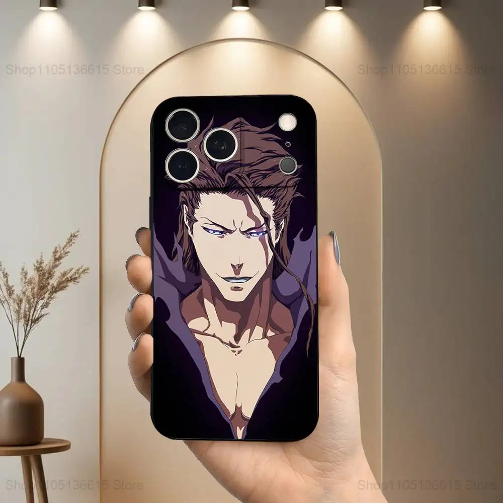 Фото Чехол для телефона Anime A-Aizen S-Sousuke для iPhone 17,16,15,14,13,12,11,Plus,Pro Max,XS,XR,SE,Mini,8,7,мягкий силиконовый черный чехол №3