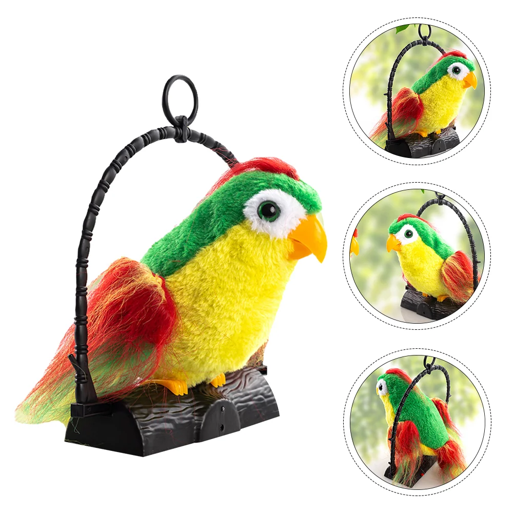 

Parrot Talking Toy Toys Bird Hanging Animal Plush What Say You Recording Repeating Statue Repeat Speaking Birds Kids Electronic