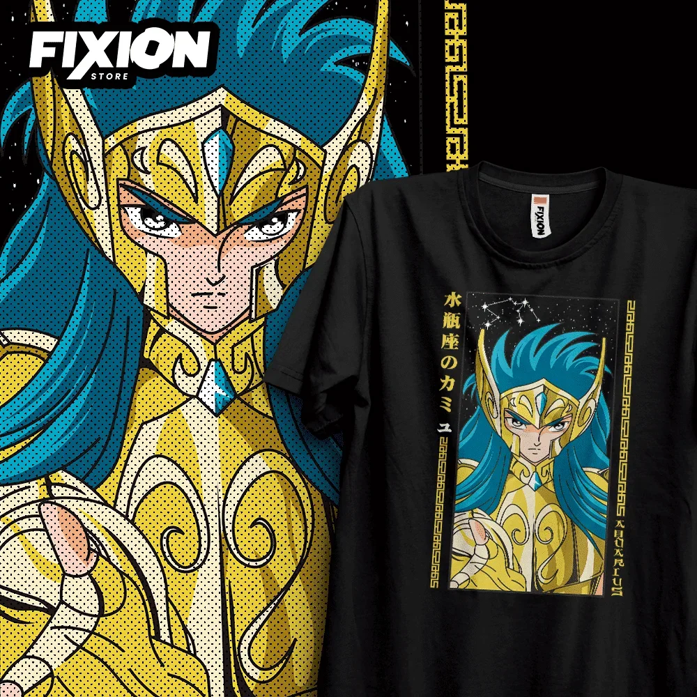 Футболка для аниме Saint Seiya-April- [Negra] #11 Mange Tee