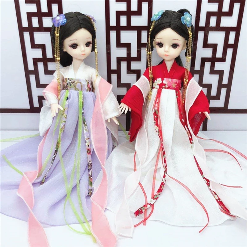 

Chinese tradition royal Queen Hanfu princess dress style doll toys Gift For Girl A2UB