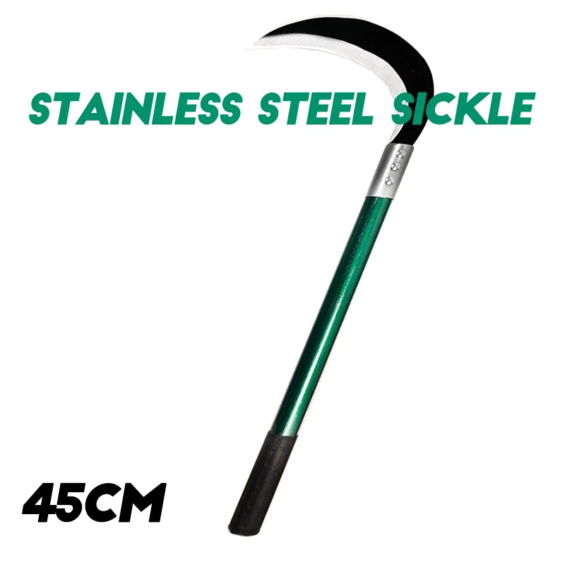 

Stainless Steel Sickle 45cm Outdoor Open Road Mowing Agricultural Harvesting Garden Hand Tools
