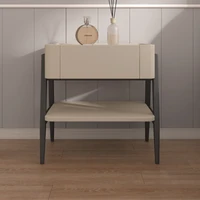bedside table simple modern light luxury italian storage rack ins home nordic storage bedroom solid wood side cabinet