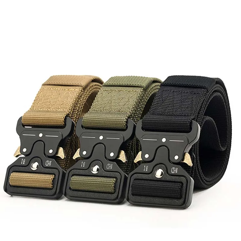 

Men's Belt Nylon Army Outdoor Hunting Tactical Multi Function Combat Survival High Quality Marine Corps Male Training Waistband