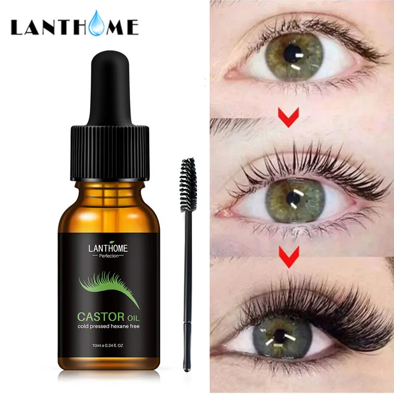 

Castor Oil Eyelash Growth Serum Natural Medicine Eyelashes Eyebrows Enhancer Lash Lift Lengthening Fuller Thicker Eye Care 10ml