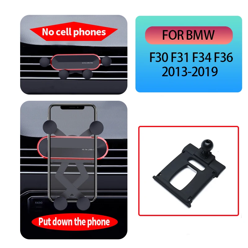 

Car Mobile Phone Holder For BMW F30 F31 F32 F33 F34 F36 3 4 Series 3GT GranTurismo GPS Gravity Stand Air Vent Navigation Bracket