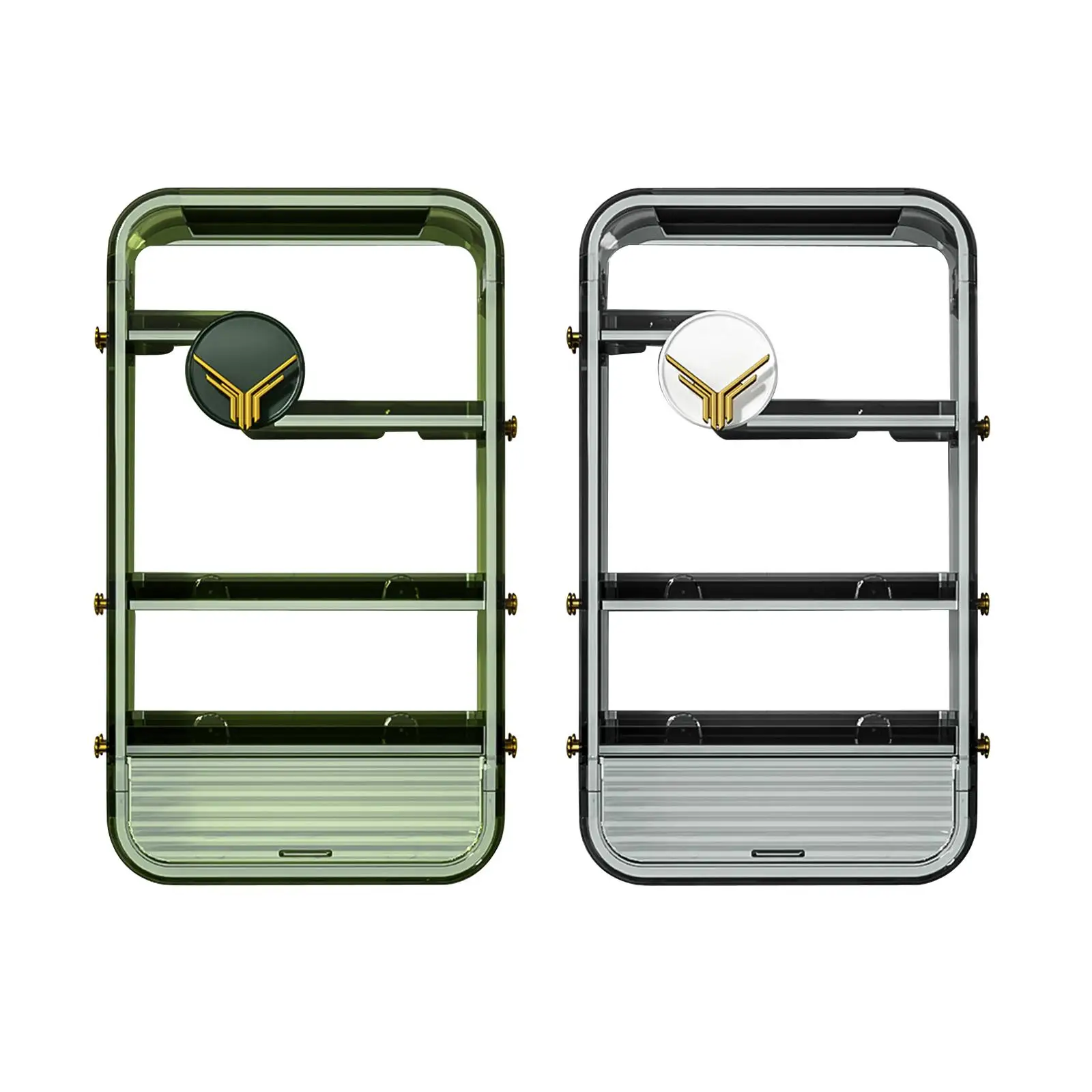 

Wall Mounted Toiletries Storage Holder Cosmetic Storage Box Vanity Organizer Rack Bathroom Shelf for Bathroom Cabinet Home