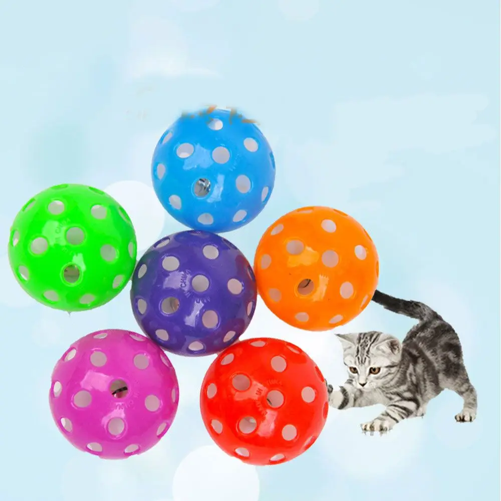 

Rattle Love Play Plastic Small Diameter Pet Products Hollow Sphere Cat Chew Chasing Toy Tinkle Bell Ball