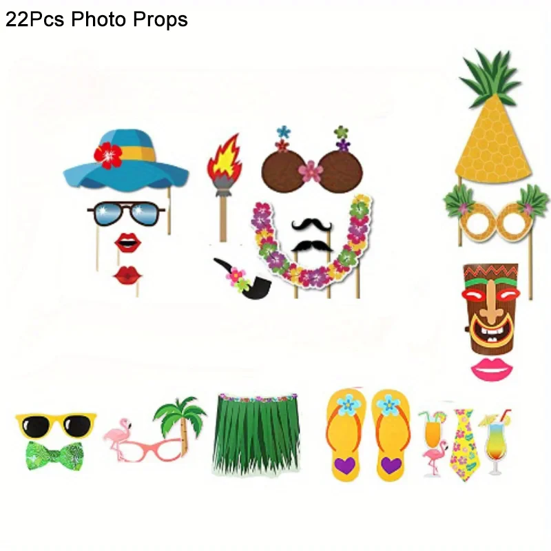 

Реквизит для фотобудки ЗQNYCY, гавайский набор