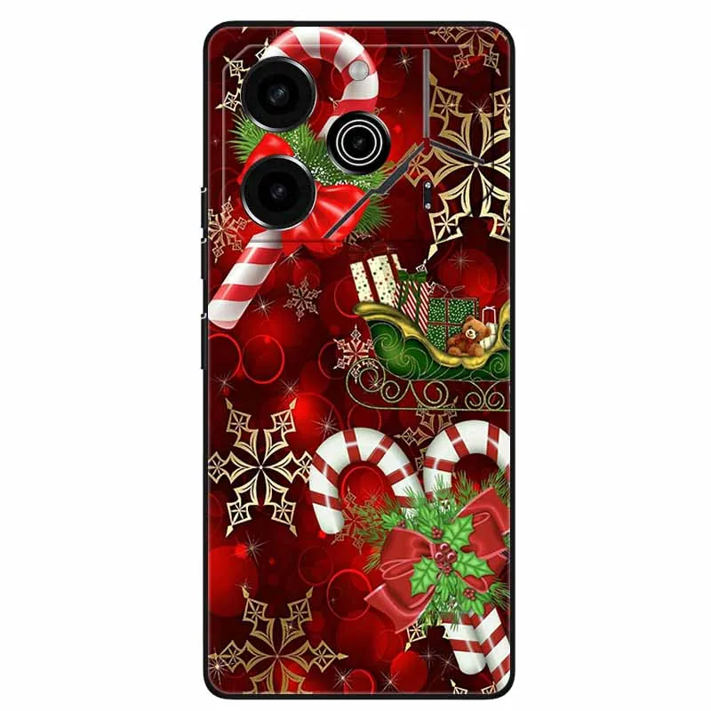 Рождественские телефонные чехлы из силикона ТПУ для Tecno Pova6 Pova 6 Neo 6Pro 6Neo защитный