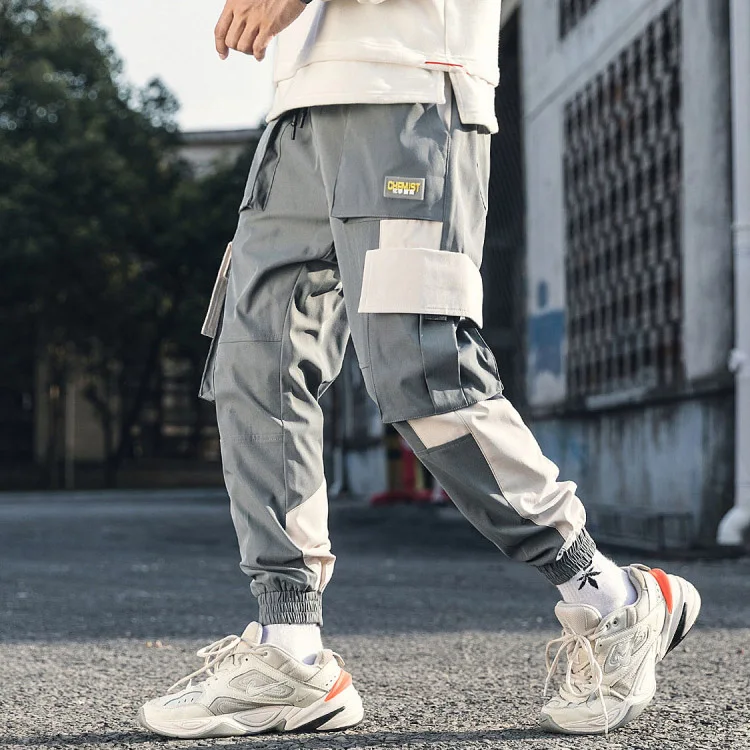 

Брюки мужские на шнуровке, модные спортивные штаны, минималистичные, повседневные свободные, в стиле Харадзюку, весна-лето