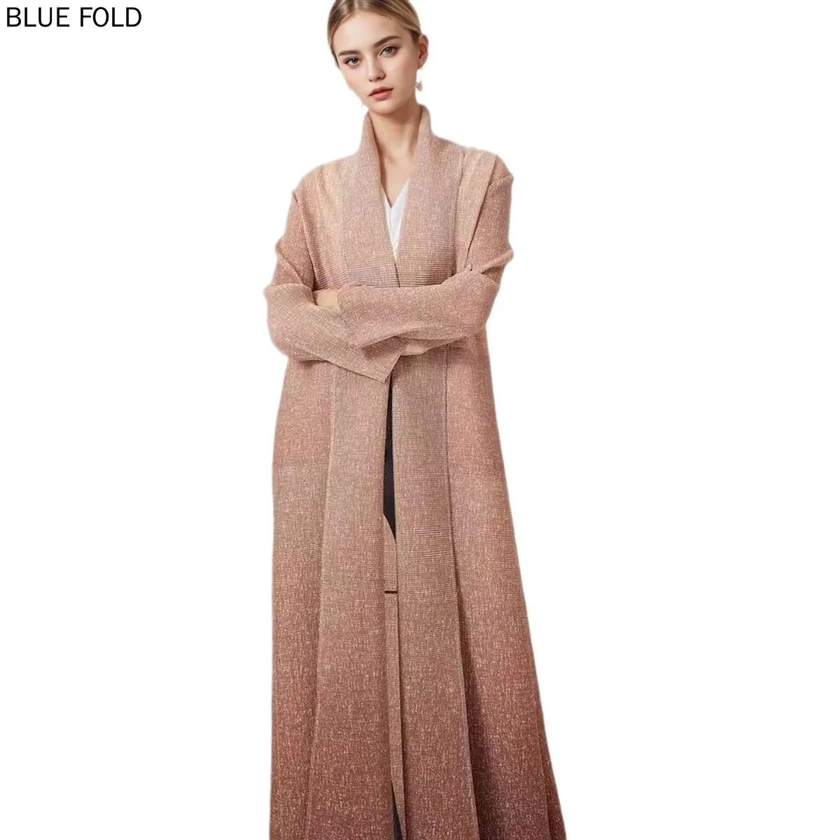 Модная темпераментная женская одежда градиентный цвет кардиган халат с