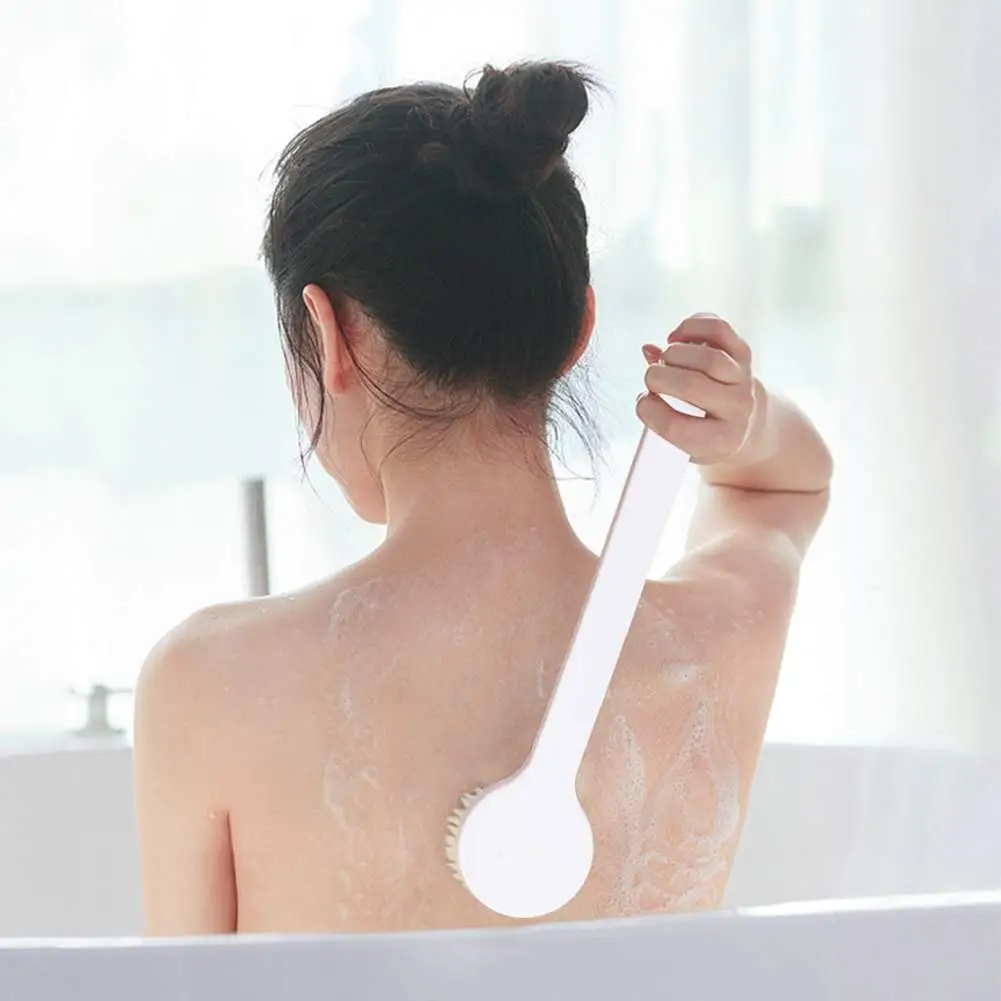 

Soft Bristle Cleaning Brush With A Hole Design Long Handle Back Scrubber Massage Brush