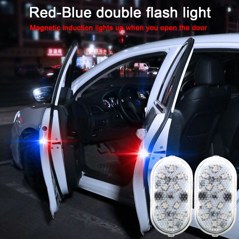 

10 LEDs Wireless Magnetic Signal Lamp Parking Lamp 2 Pcs Car Openning Door Warning Light Safety Anti-collision Lights