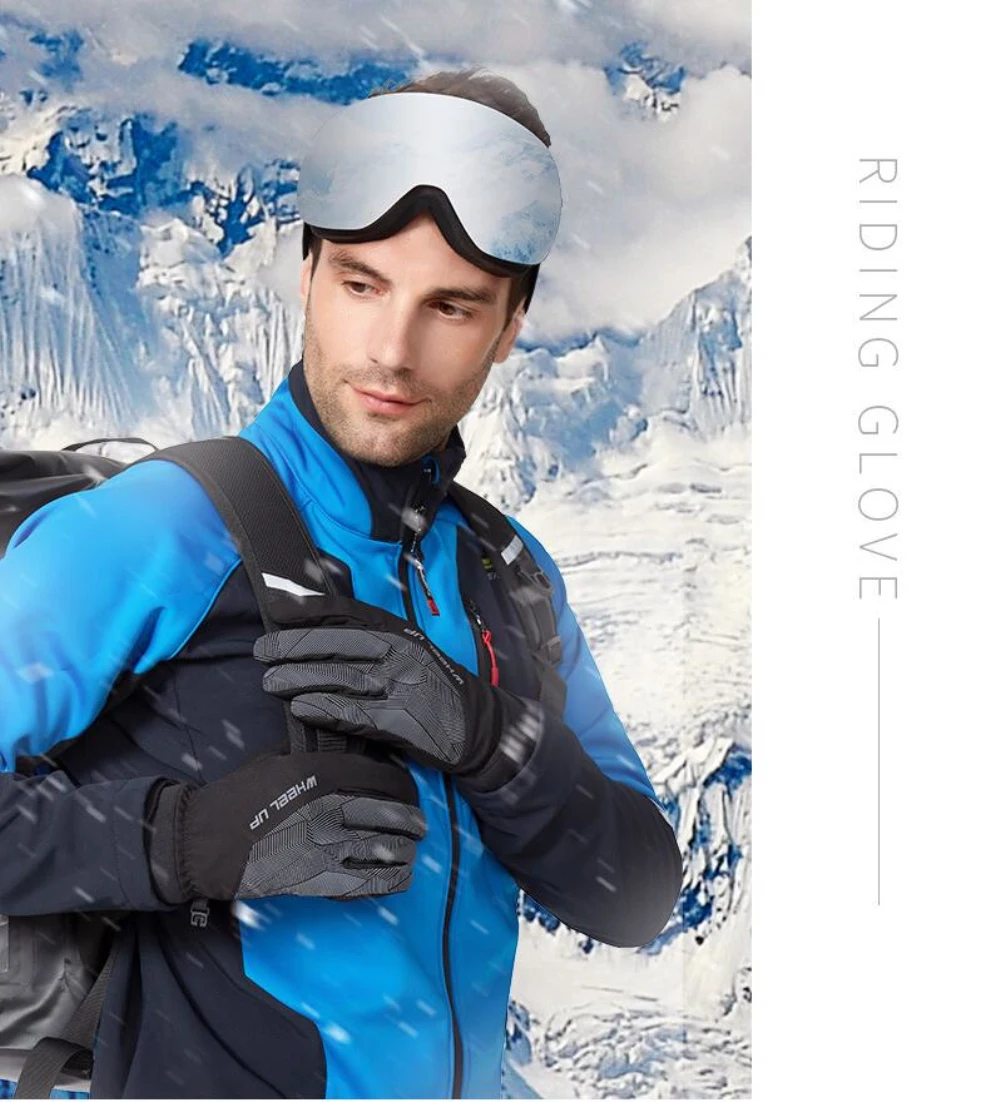 

Зимние лыжные перчатки для сноуборда водонепроницаемые ветрозащитные перчатки для сенсорного экрана уличные спортивные теплые велосипед...