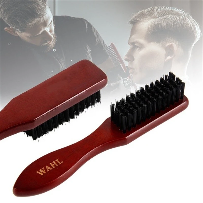 Щетка для бритья мужская с деревянной ручкой, Профессиональный парикмахерский инструмент для чистки лица и шеи